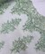 Sage Green Sequin Embroidered Lace Fabric by the Yard, 54" Wide Floral Mesh Lace with Double Scalloped Edges